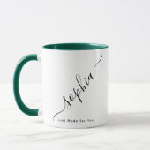 Aangepaste typografie Naam Koffie Mok (Links)