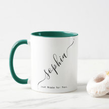 Aangepaste typografie Naam Koffie