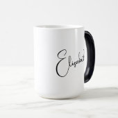 Aangepaste typografie naam modern zwart-wit magische mok (Voorkant rechts)
