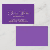 Aangepaste Typografie Naam Professional Elegant Visitekaartje (Voorkant / Achterkant)