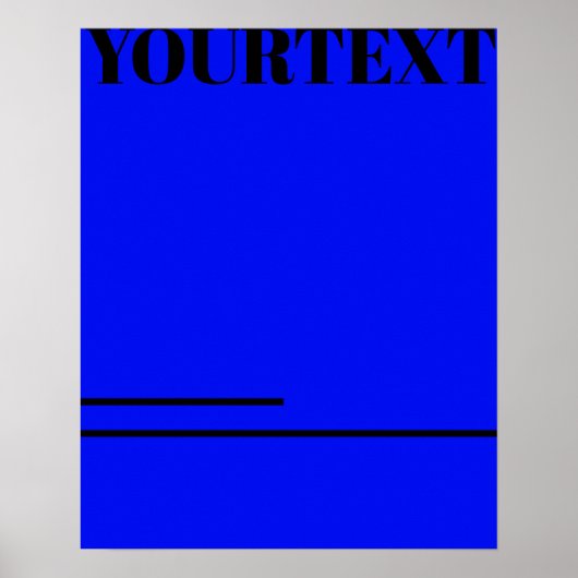 Aangepaste typografie ontwerp cool minimalisme bla poster (Voorkant)