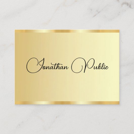 Aangepaste typografie Script Gold Look Professiona Visitekaartje (Voorkant)