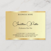 Aangepaste typografie script goud uitziend profess visitekaartje (Achterkant)