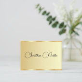 Aangepaste typografie script goud uitziend profess visitekaartje (Staand voorkant)
