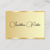 Aangepaste typografie script goud uitziend profess visitekaartje (Voorkant)