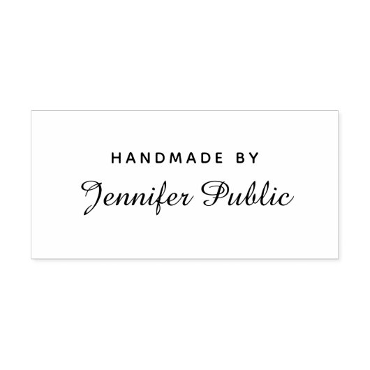 Aangepaste Typografie Script Naam Sjabloon Handmad Rubberstempel (Afrduk)