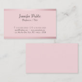 Aangepaste typografie Script Sjabloon Roos Gold Visitekaartje (Voorkant / Achterkant)