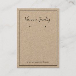 Aangepaste typografie sieraden oorbellen displayka visitekaartje