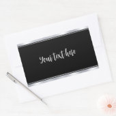 Aangepaste typografie Tekst Lege sjabloon Nepzilve Rechthoekige Sticker (Envelop)