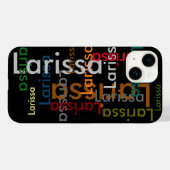 aangepaste typografie van kleurpatronen Case-Mate iPhone case (Achterkant (horizontaal))