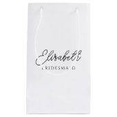 Aangepaste typografie voor beste bruidsmeisje scri klein cadeauzakje (Voorkant)