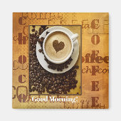 Aangepaste Typografiecoffee Lover Photo Magnet (Voorkant)