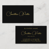 Aangepaste typografische scriptnaam elegante Sjabl Visitekaartje (Voorkant / Achterkant)