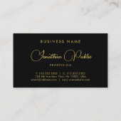 Aangepaste typografische scriptnaam elegante Sjabl Visitekaartje (Achterkant)