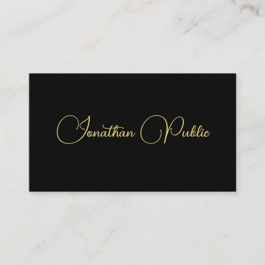 Aangepaste typografische scriptnaam elegante Sjabl Visitekaartje (Voorkant)