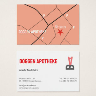 Aangepaste typografische visitekaart met monograml visitekaartje