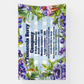 Aangepaste U-Pick Blue Berry Farm Verkoopactie Spandoek (Verticaal)