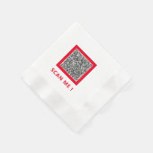 Aangepaste u QR-code scaninfo gepersonaliseerde se Servet (Hoek)