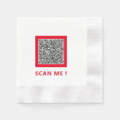 Aangepaste u QR-code scaninfo gepersonaliseerde se Servet (Voorkant)