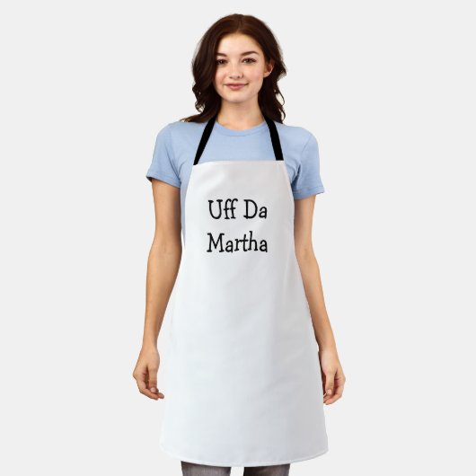 Aangepaste Uff Da Apron. Schort (Gedragen)