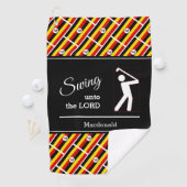 Aangepaste UGANDA Christelijk zwaaien naar de Heer Golfhanddoek (Insitu)