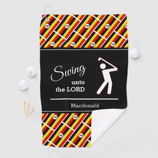 Aangepaste UGANDA Christelijk zwaaien naar de Heer Golfhanddoek (Insitu)