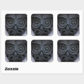 Aangepaste uil beeld grote vierkante stickers (Vel)