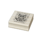 Aangepaste uilenboekplaat rubberstempel (Stempel)