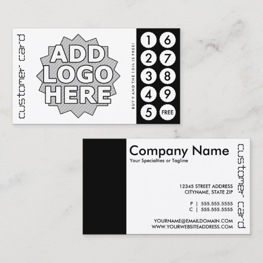 Aangepaste uitgesneden ponskaarten klantenkaartje (Voorkant / Achterkant)