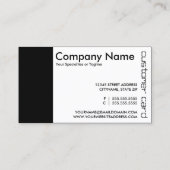 Aangepaste uitgesneden ponskaarten klantenkaartje (Achterkant)