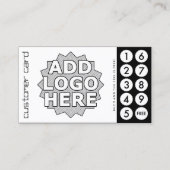 Aangepaste uitgesneden ponskaarten klantenkaartje (Voorkant)