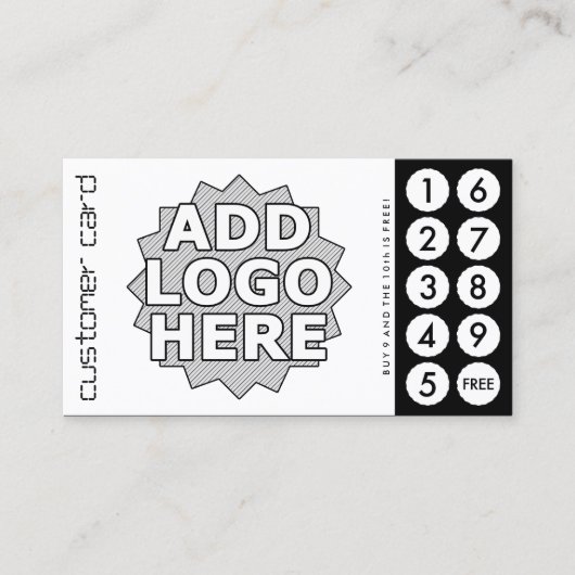 Aangepaste uitgesneden ponskaarten klantenkaartje (Voorkant)