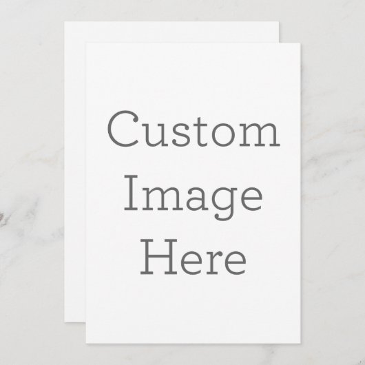 Enkele uitnodiging, Maat: 12,7 x 17,8 cm, Papier: Signature Mat, Enveloppen: Wit (Voorkant / Achterkant)