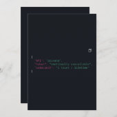Aangepaste uitnodiging geïnspireerd door zwarte co (Voorkant / Achterkant)