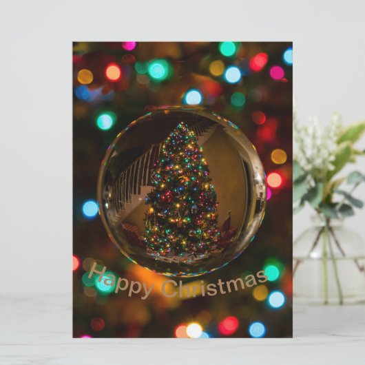 Aangepaste uitnodiging gelukkig Kerstmis (Staand voorkant)