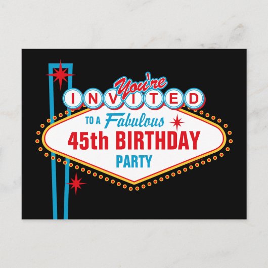 Aangepaste uitnodiging Las Vegas Briefkaart (Voorkant)