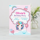 Aangepaste uitnodiging Licorne Anniversair Alles (Staand voorkant)