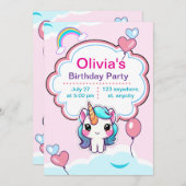 Aangepaste uitnodiging Licorne Anniversair Alles (Voorkant / Achterkant)