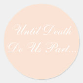 Aangepaste uitnodiging linen ronde sticker (Voorkant)