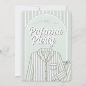 Aangepaste uitnodiging - Meisjes pyjama slaapfeest (Voorkant)