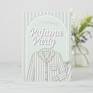 Aangepaste uitnodiging - Meisjes pyjama slaapfeest