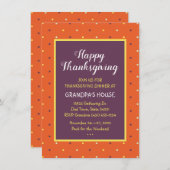 Aangepaste uitnodiging najaar poka Dots (Voorkant / Achterkant)