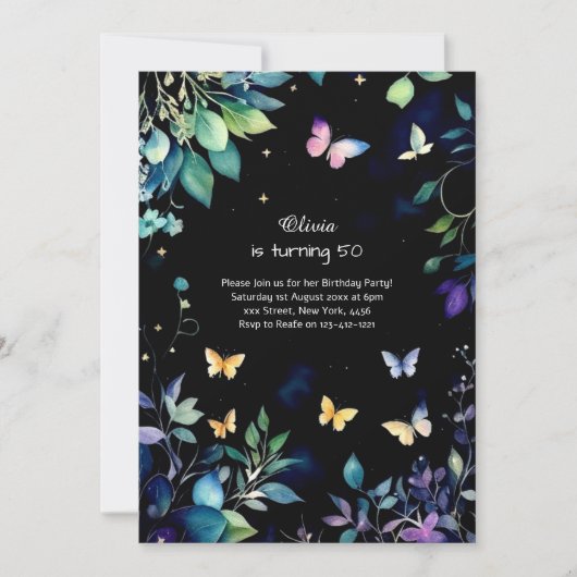 Aangepaste uitnodiging op feestdag (Voorkant)