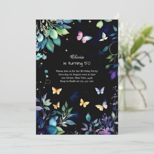 Aangepaste uitnodiging op feestdag (Staand voorkant)