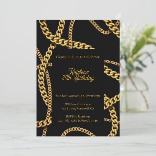 Aangepaste uitnodiging op feestdag (Staand voorkant)