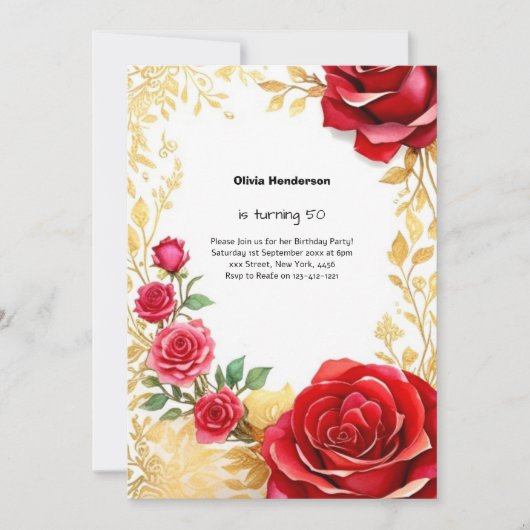 Aangepaste uitnodiging op feestdag (Voorkant)