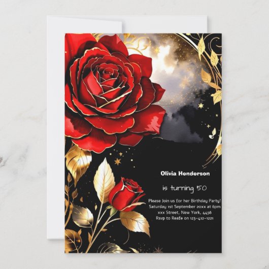 Aangepaste uitnodiging op feestdag (Voorkant)