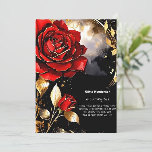 Aangepaste uitnodiging op feestdag (Staand voorkant)