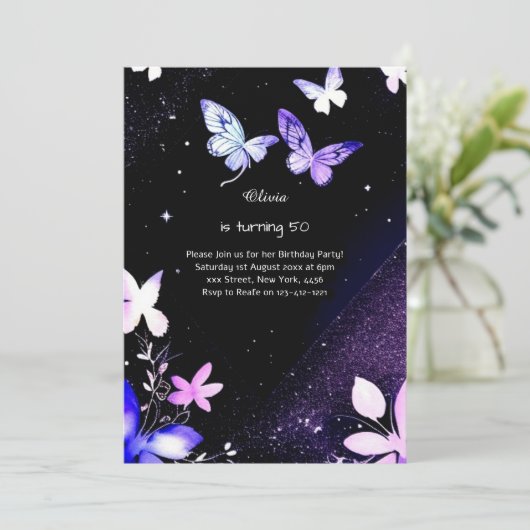 Aangepaste uitnodiging op feestdag (Staand voorkant)