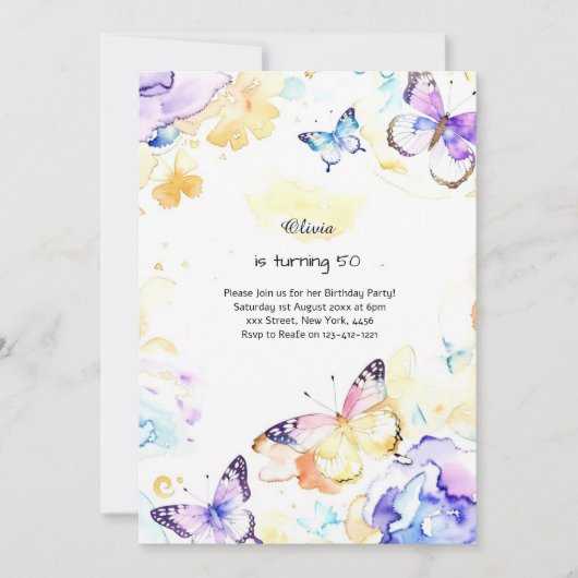 Aangepaste uitnodiging op feestdag (Voorkant)